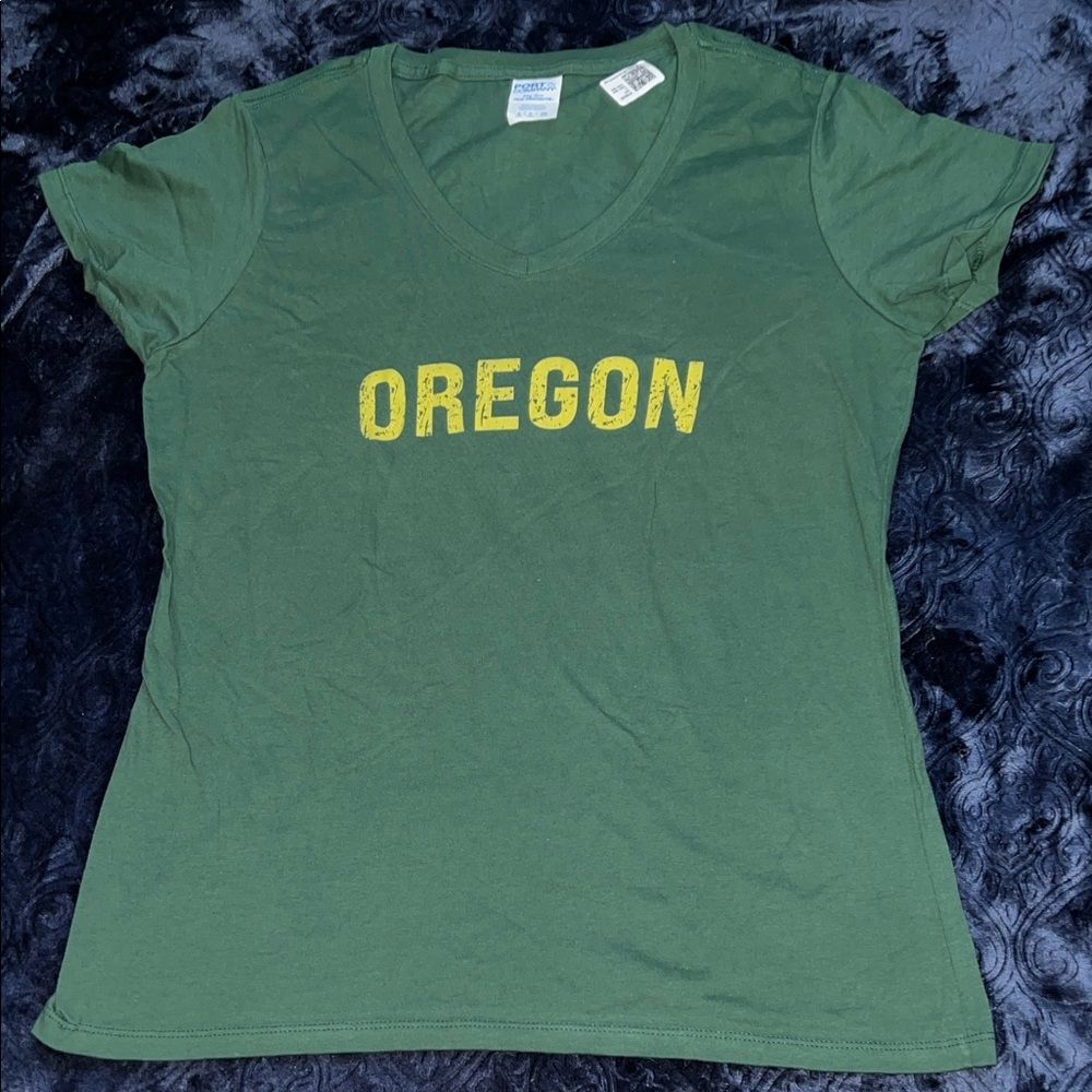 Green University of Oregon Women's Tee (Ladies S)